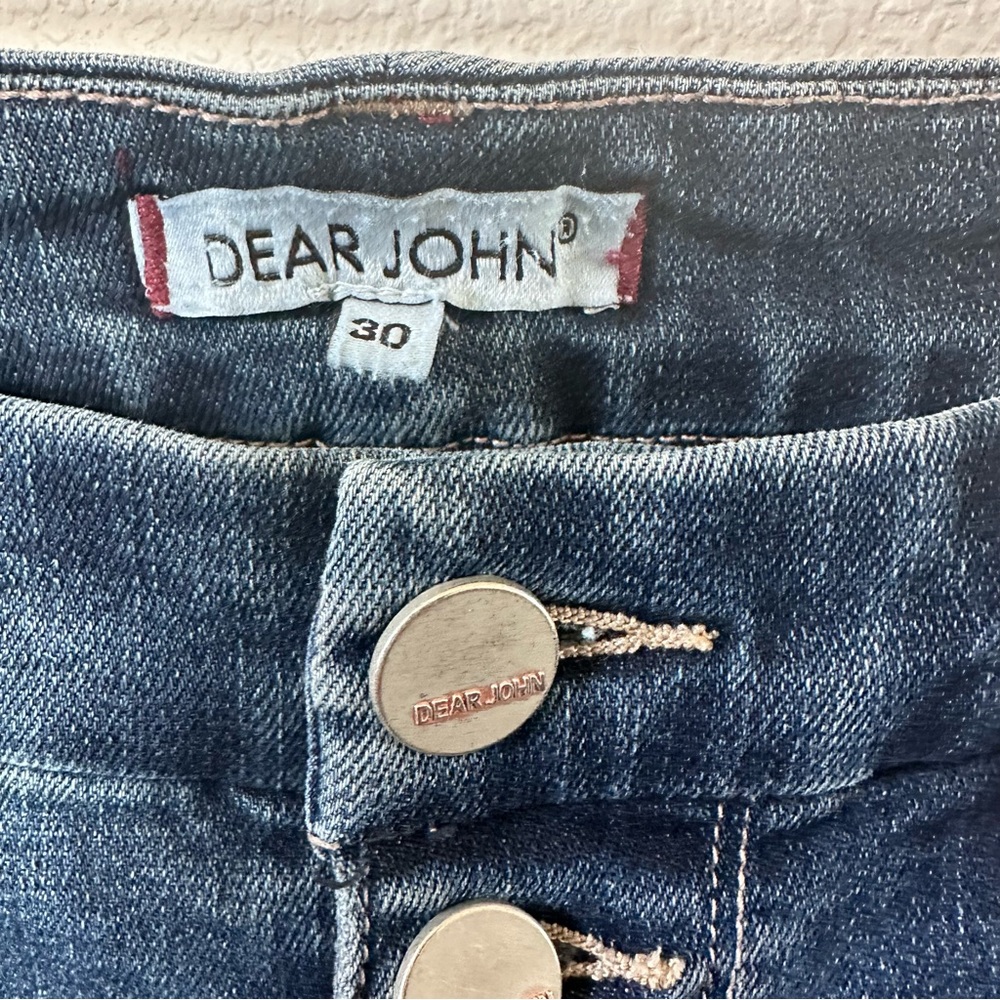 Dear John Alto Split Hem Button Fly Ankle Flare Jeans - Picture 10 of 12